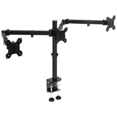 Mount-It! Dual Monitor Mount with C-Clamp & Grommet Base, Height
